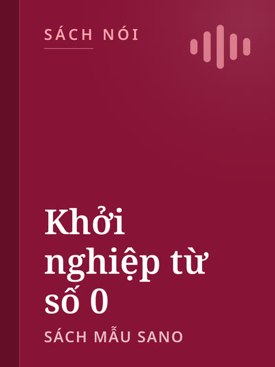 Bìa sách Khởi nghiệp từ số 0, do Sano tự vẽ