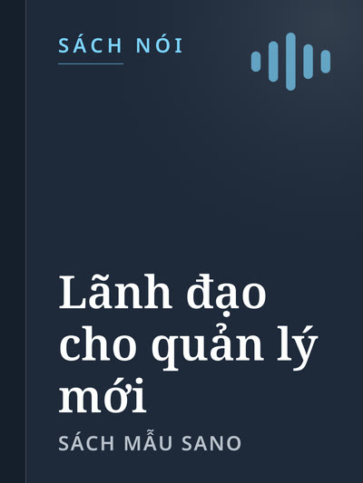 Bìa sách Lãnh đạo cho quản lý mới, do Sano tự vẽ